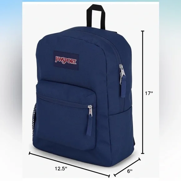 JanSport Cross Town Backpack 17" x 12.5" x 6" - Simple Bag - Picture 2 of 12